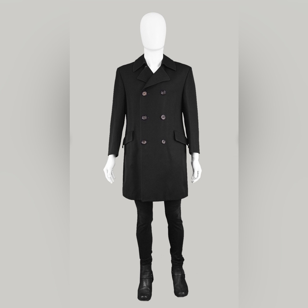 Vintage 60s CECIL GEE of London Men's Mod Coat Pure New Wool 1960s Mens Peacoat